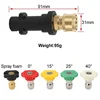 Karcher K2-K7 Car Washer Foam Pot Converter – 1/4 Quick Connect High Pressure Five-Color Nozzle Set for Water Gun 3