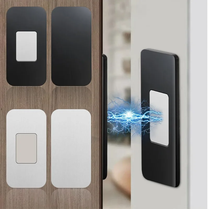 Magnetic Cabinet Catches Self Adhesive Door Stop Invisible Soft-Catch Anti-Rust Magnet Stickers Hidden Door Closer for Cupboard