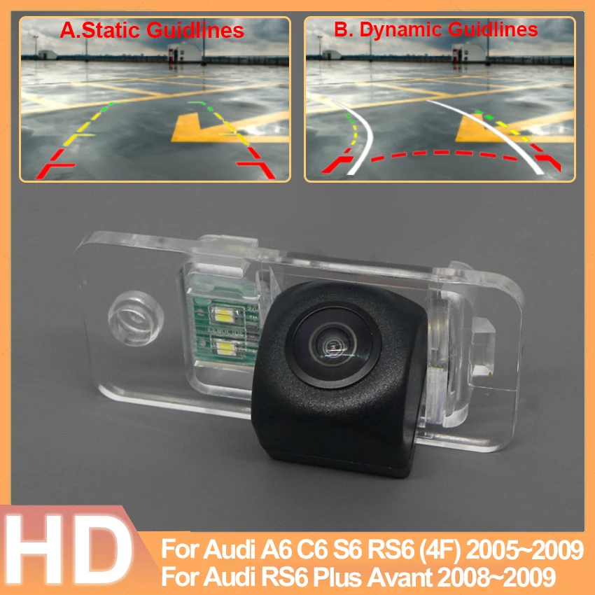 Telecamera Per Retromarcia Del Veicolo Impermeabile Rca Di Alta Qualità Per Audi A6 C6 S6 Rs6 (4F) Plus Avant 2005 ~ 2007 2008 2009 Monitor Per Auto