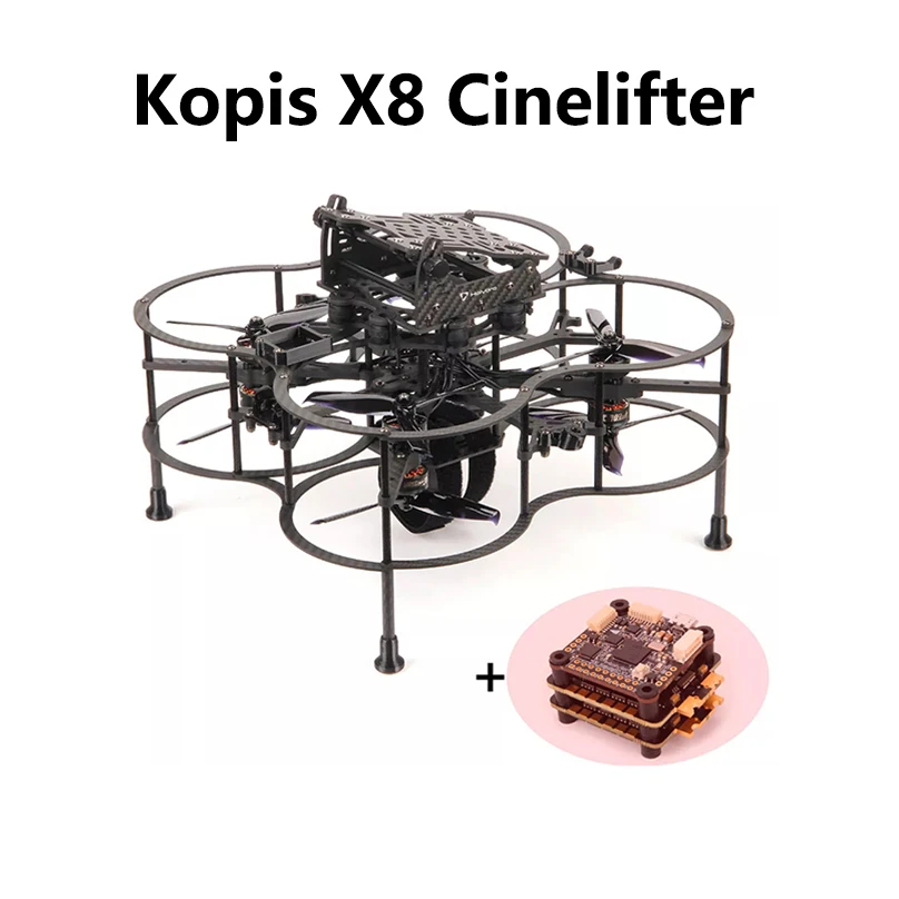 

JMT Holybro Kopis X8 Cinelifter 5 inch Caged Version FPV Aerial Photography Drone For Komodo Zcam BMPCC GH5 Camera