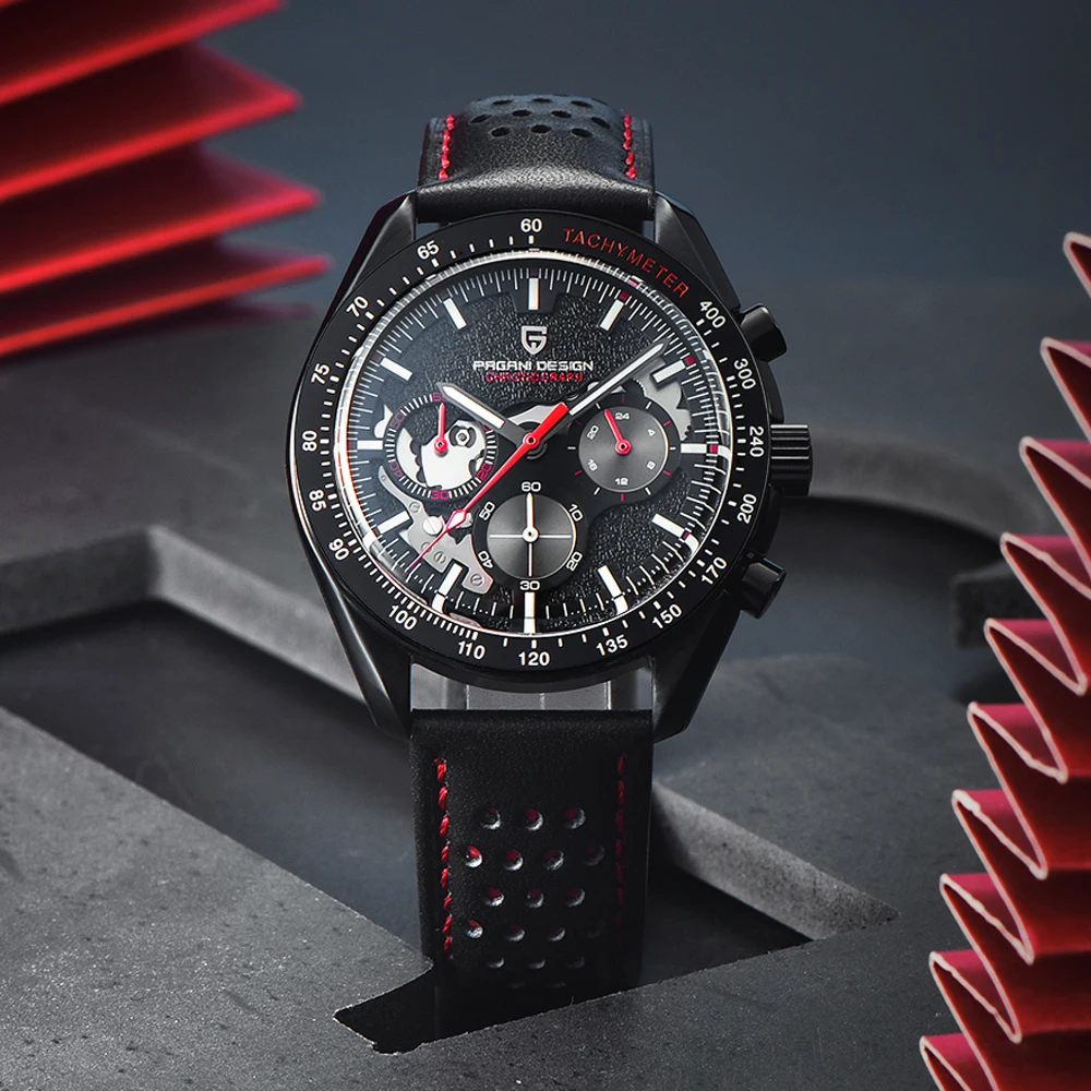PAGANI DESIGN 2023 New Moon Dark Men's Watches Luxury Quartz Watch For Men AR Sapphire Mirror Sport Waterproof Gift Reloj Hombre