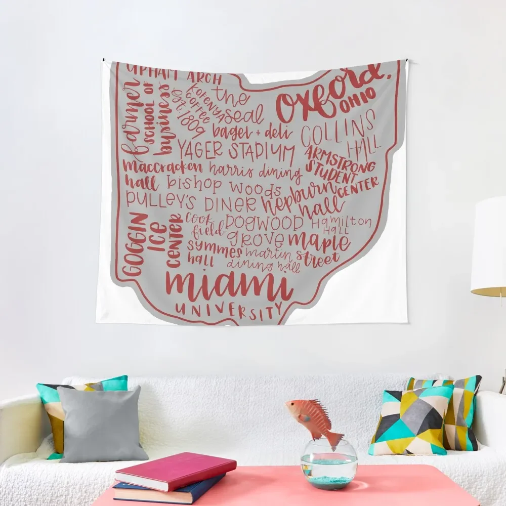

Miami University Ohio Art Print Tapestry Home Decorators Wall Hangings Decoration Decoration For Home Tapestry