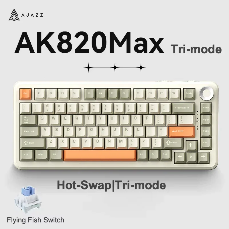 メカニカルキーボードrgb AJAZZ-AK820 max,82キー,ホットスワップ可能