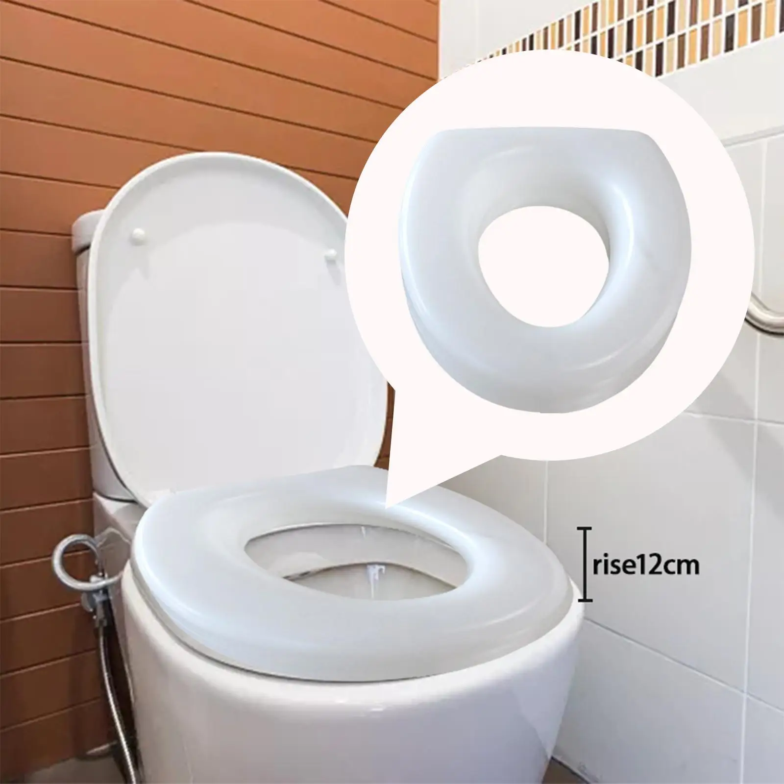 Simple Raised Toilet Seat for Elderly Tool Set Up Accessories Large Opening 4