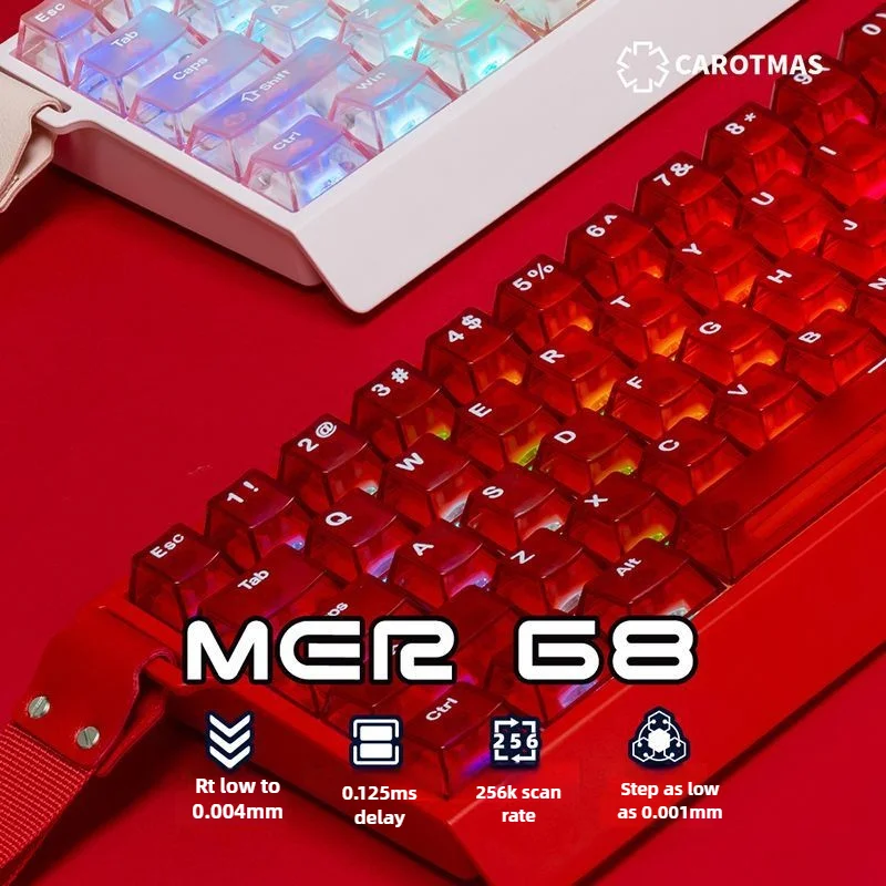Mer68 Pro Magnetic Switch Keyboard Wired Hot Swappable 8000Hz