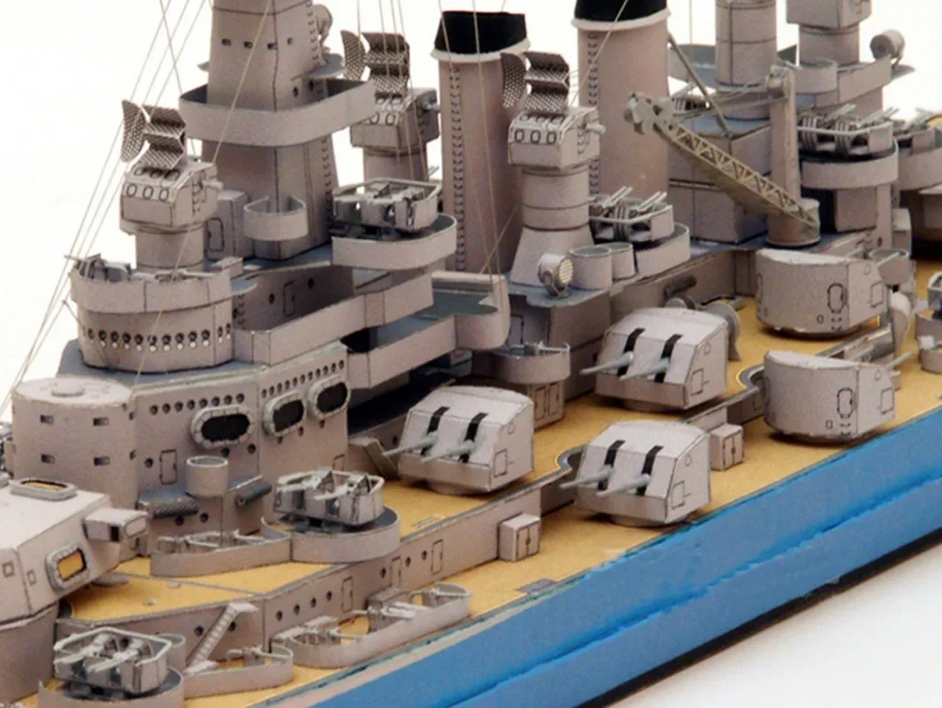 New! Paper ship Model DIY 1:400 North Carolina-class battleship Paper model battleship model, children's birthday gift