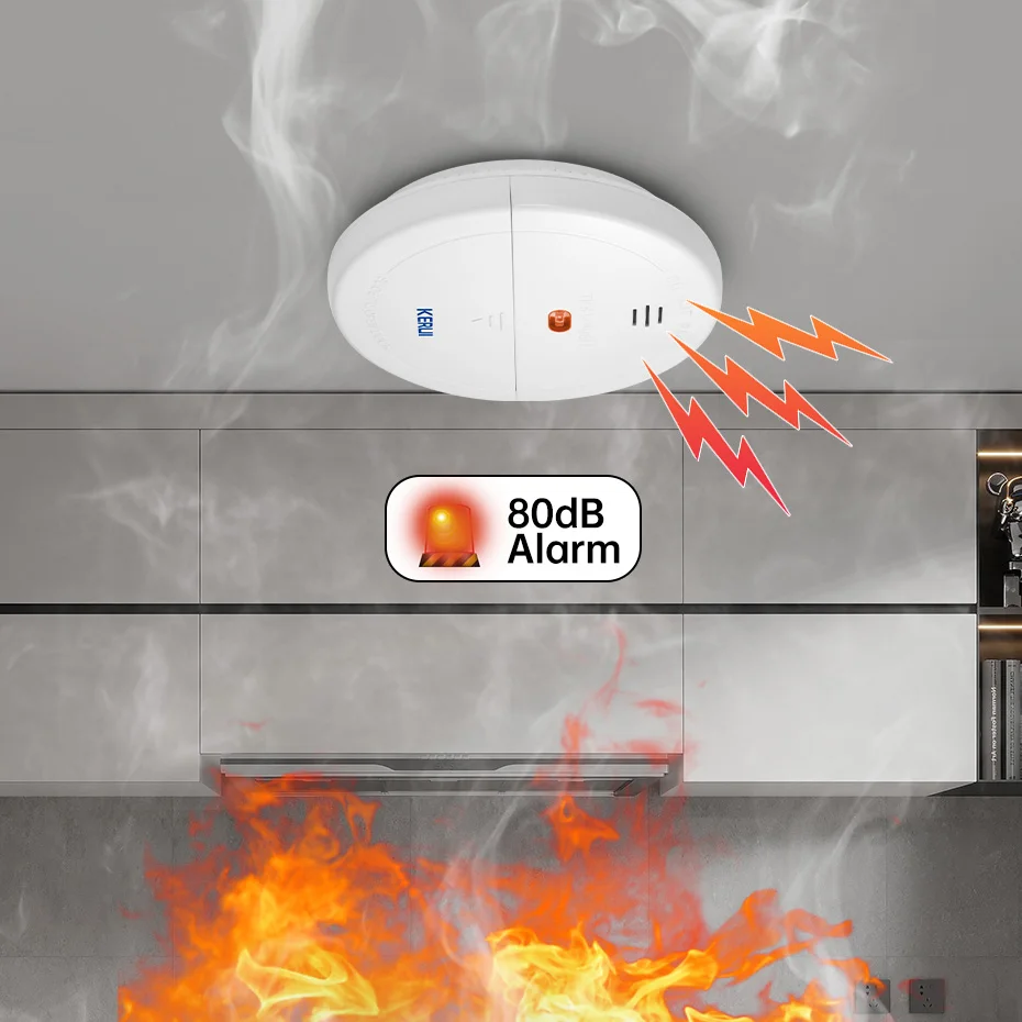 Smoke Alarm Wireless 433MHz for GSM Wifi Alarm System