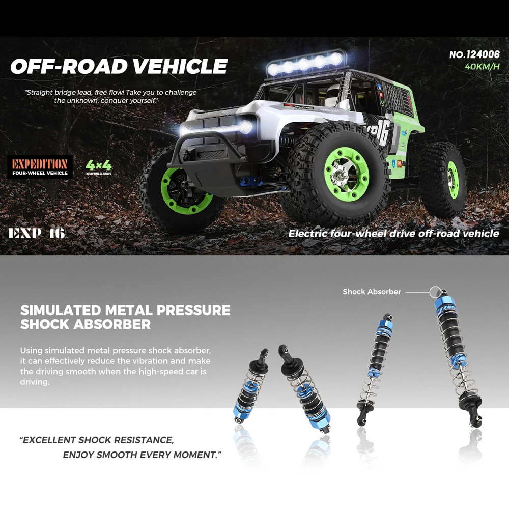 Off Road 4x4 Trucks Remote Control Car with LED Light
