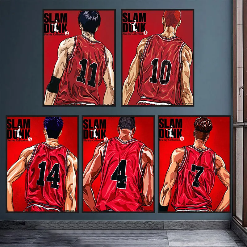 

Slam Dunk Japan Anime Animation Kaede Rukawa Posters Pictures Canvas Wall Art Home Decor Paintings for Living Room Decoration