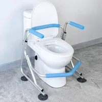 Aluminum Alloy Handrails Adjustable Toilet Assist Rack Armrest Anti-rollover Chair Shower Seat Disability Products Safety Rails 1