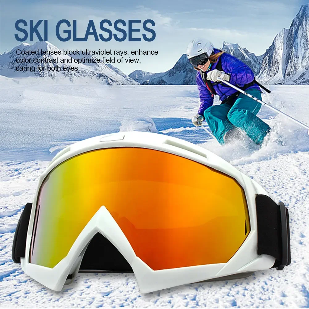 Skiing Goggles Windproof Cycling Motorcycle Goggles Winter Anti-Fog Protective Glasses Snowboard Ski Mask Tactical Sunglasses