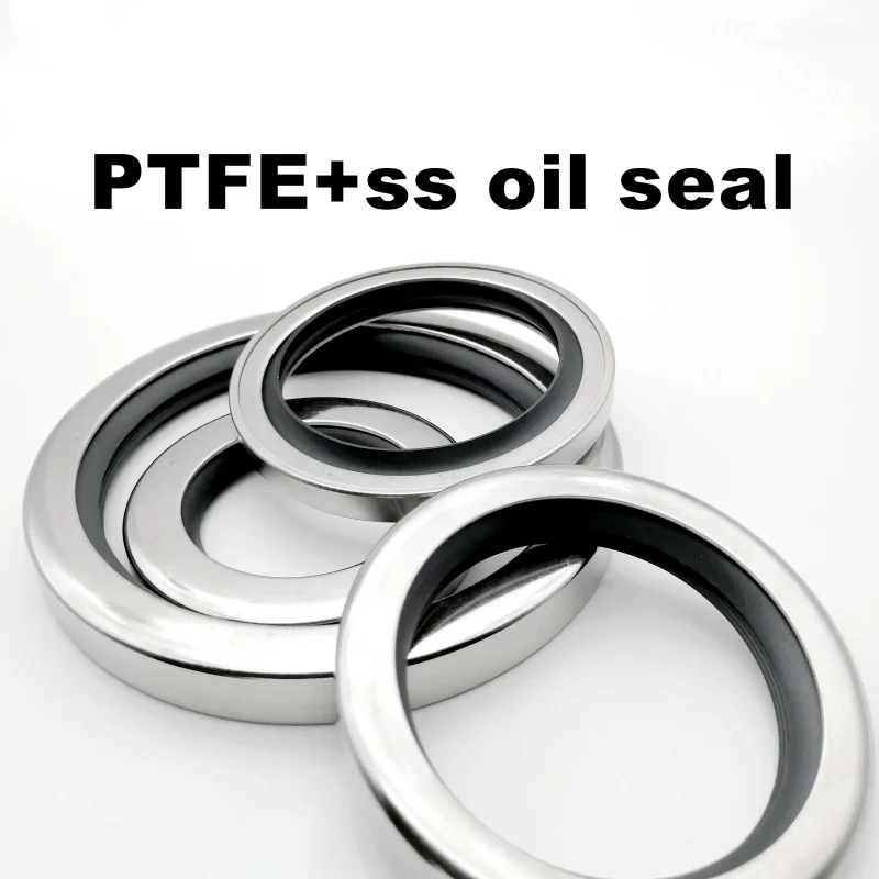 

PTFE ID42/43/45* OD55/60/62/65/68/70/72/75/80*6/7/8/10/12mm double lip oil seal stainless steel shaft seal