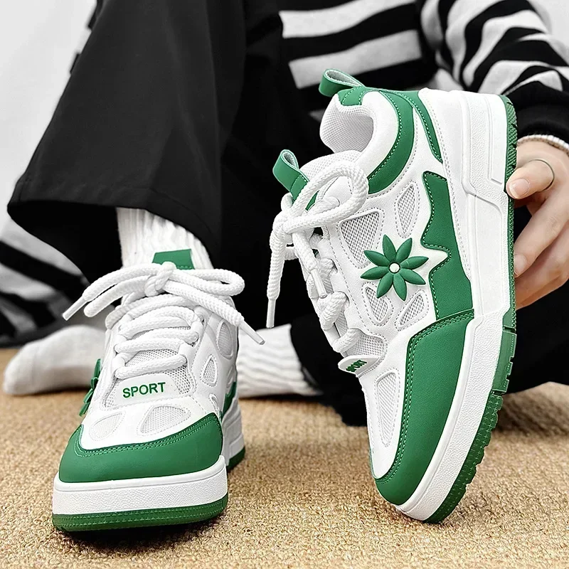 Top Men Casual Fashion Luxury Designer Black Outdoor Sport Skateboarding Shoes Male White Trainers Plate-forme Sneakers_vogvips.com