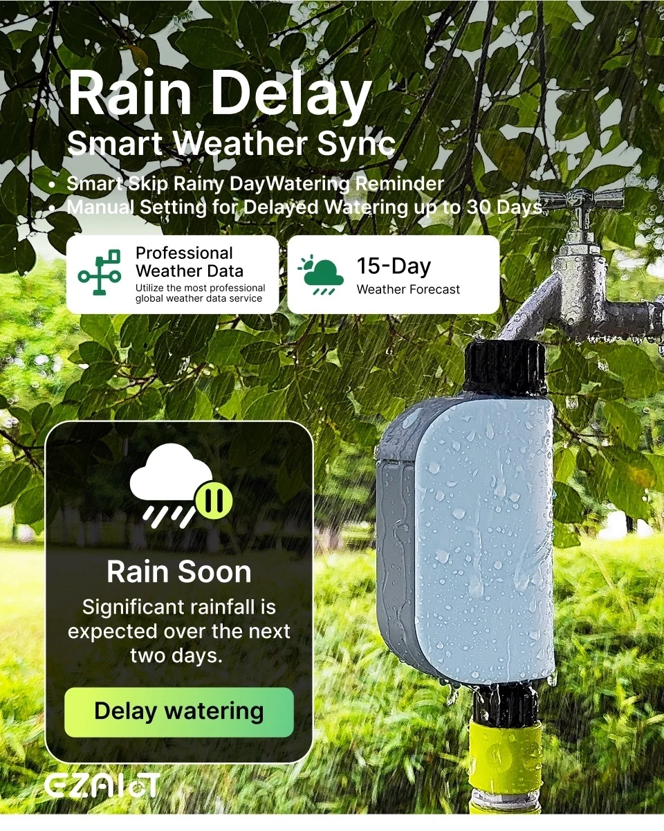รูปสินค้า ตัวตั้งเวลาควบคุมการรดน้ำอัจฉริยะ WiFi สำหรับสวนและไร่นา