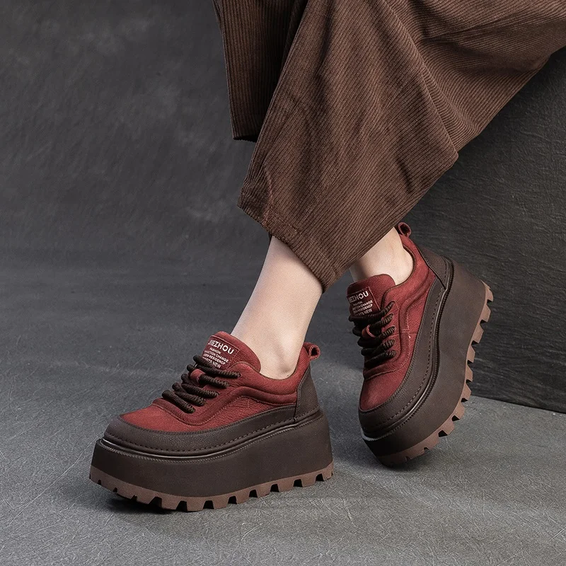 54475-9f924d.jpg Women’s Genuine Leather Platform Sneakers Chunky Wedge Shoes