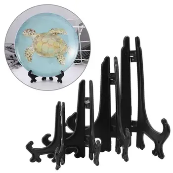 Nero 3-12 pollici cavalletti in plastica piatto espositori cornice supporto per cucina di casa decorazione