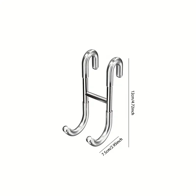 Towel Holder Shower Towel Rack Stainless Steel Over Glass Door Shower Door Back Shower Towel Rack S-Shape Bathroom Bathrobe Hanger Holder Hooks