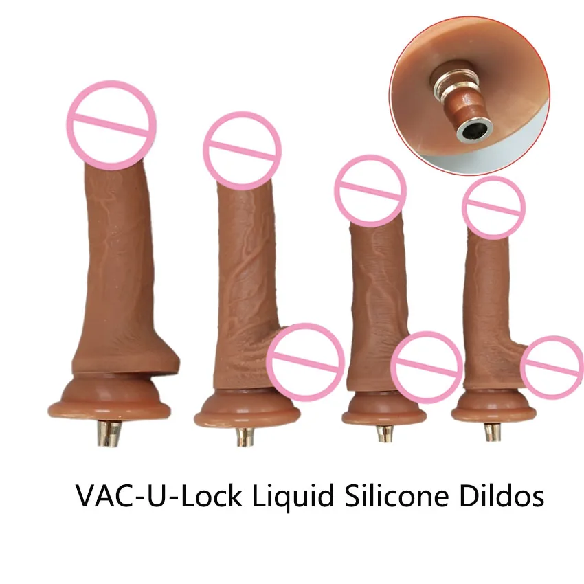 Sex Machine Attachment Skin friendly Liquid Silicone VAC-U-Lock Dildos-For Women