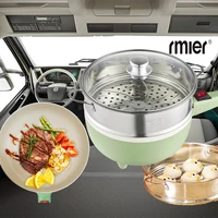 24V Multifunction Electric Frying Pan Steamer Home Appliance Portable for Truck RV Camper and Camping 1