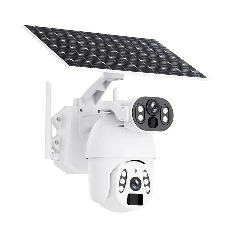 UBOX outdoor solar 4G surveillance camera with 6 million night vision, full-color, high-definition intelligent binocular camera