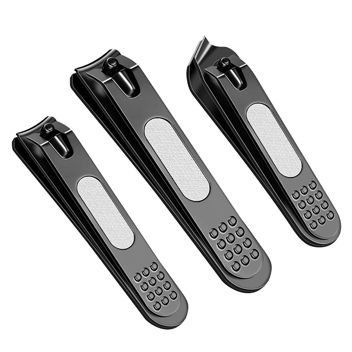 Nail Clipper Nail Clippers 3pcs Stainless Steel Black Nail Clippers Multi-style Nail Cutters For Manicure Professional Reusable Fingernail Trimming Tools