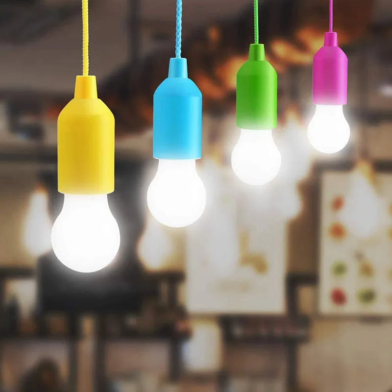 Colorful Hanging Light LED Retro Drawstring Light Tents Camping Picnics Bulb Mountain Climbing And Hiking Tent Lighting camping lights camping lamp