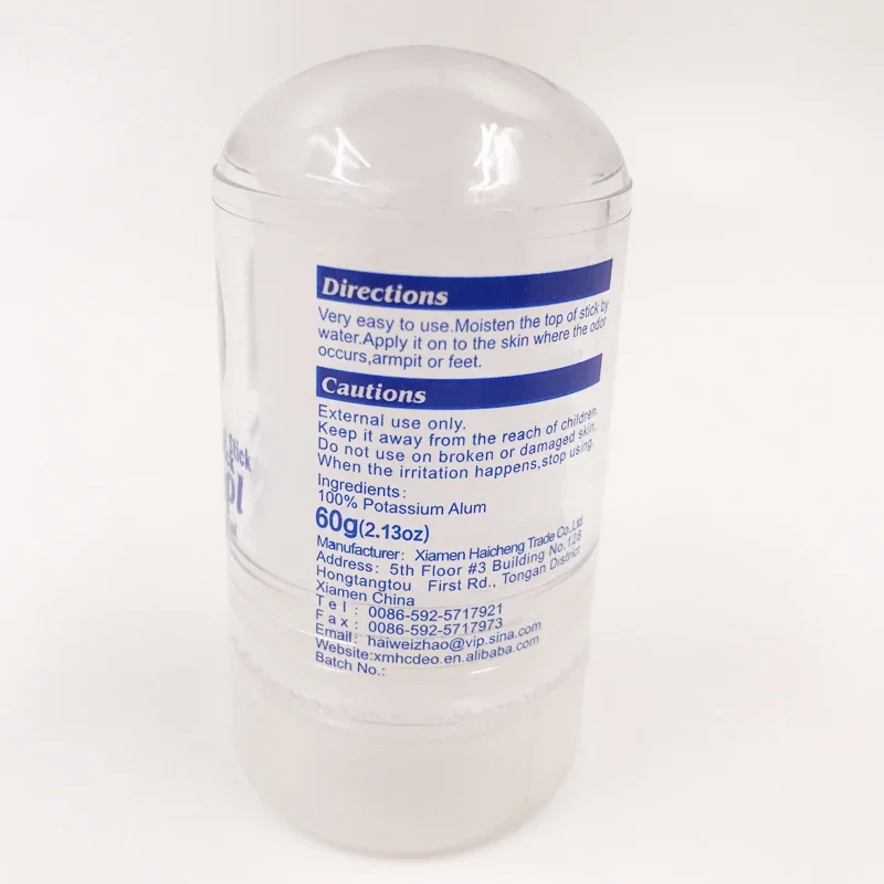MOONBIFFY 60g Alum Stick Deodorant Stick Antiperspirant Alum Crystal Deodorant Underarm Removal for Women Man