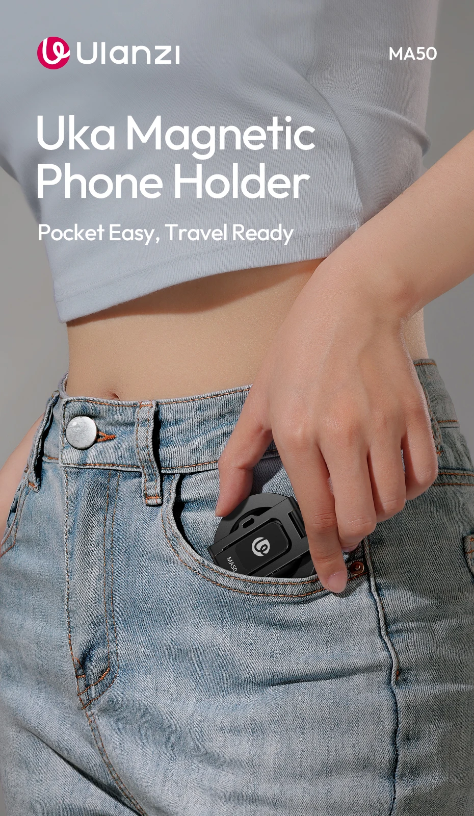 Magetic Phone Holder Phone Mount for iPhone 16 15 14 13 for 1/4'' Tripod Magic A