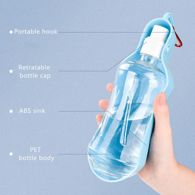 250/500ML Dog Water Bottle Folding Drinker Plastic Portable Water Bottle Pets Outdoor Travel Drinking Water Feeder Bowl for Dogs 6