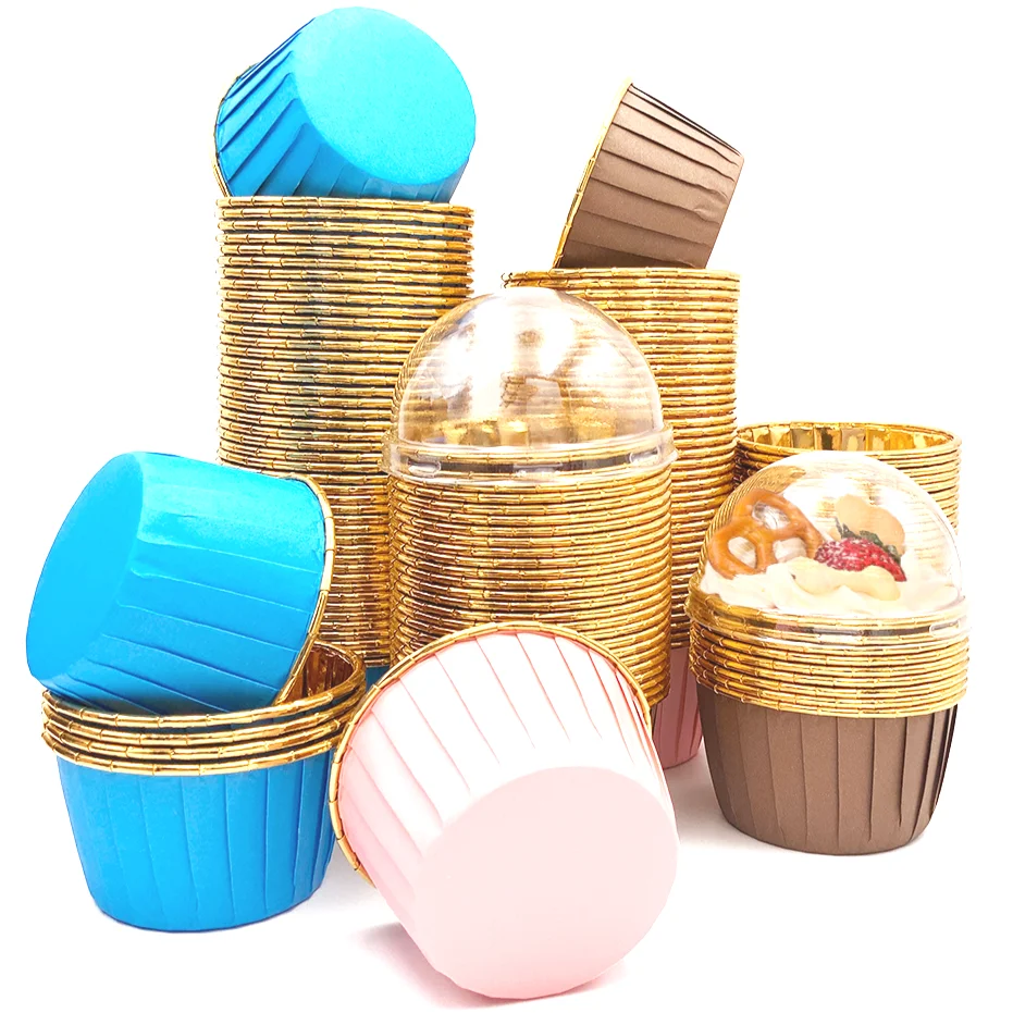 50PCS/Pack 9 Colors Muffin Cupcake Liner Cake Wrappers Baking Cup Tray
