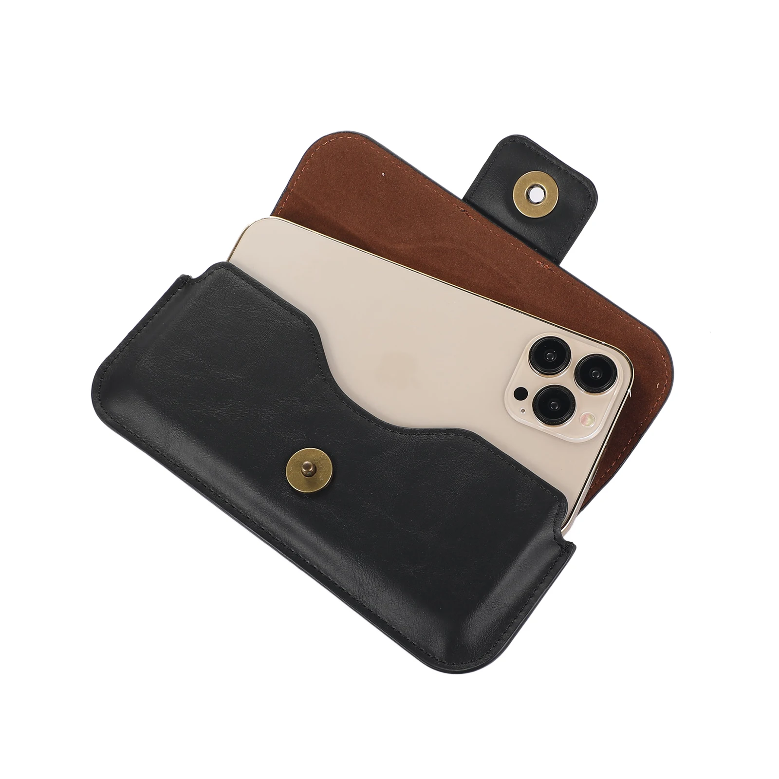 FULAIKATE 6,1“ 6,7“ 7,2" Crazy Horse Universelle Handytasche für iPhone 13 Pro Max Horizontale Herren-Taillentasche Tragbare dünne Tasche – Detail 17