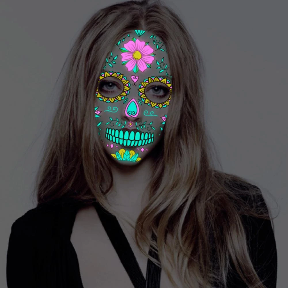 Share 86+ skeleton face temporary tattoo latest in.eteachers