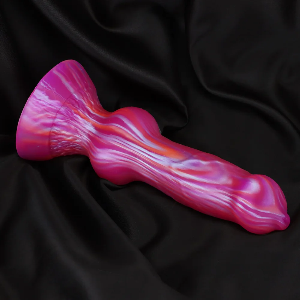 Dildo canino in silicone colorato e strap on butt plug per coppie_voghion.com