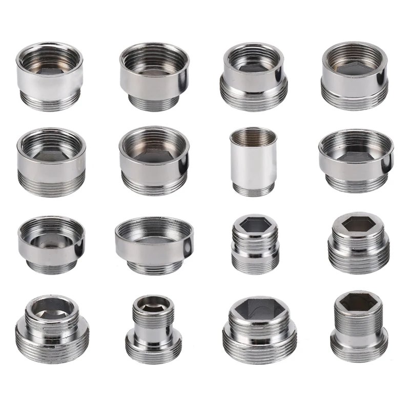 

1pc Chrome Brass Faucet Aerator Adapter Male Female M22 M24 G1/2" 3/4" Pipe Fittings Water Purifier Accessories M16 18 20 28