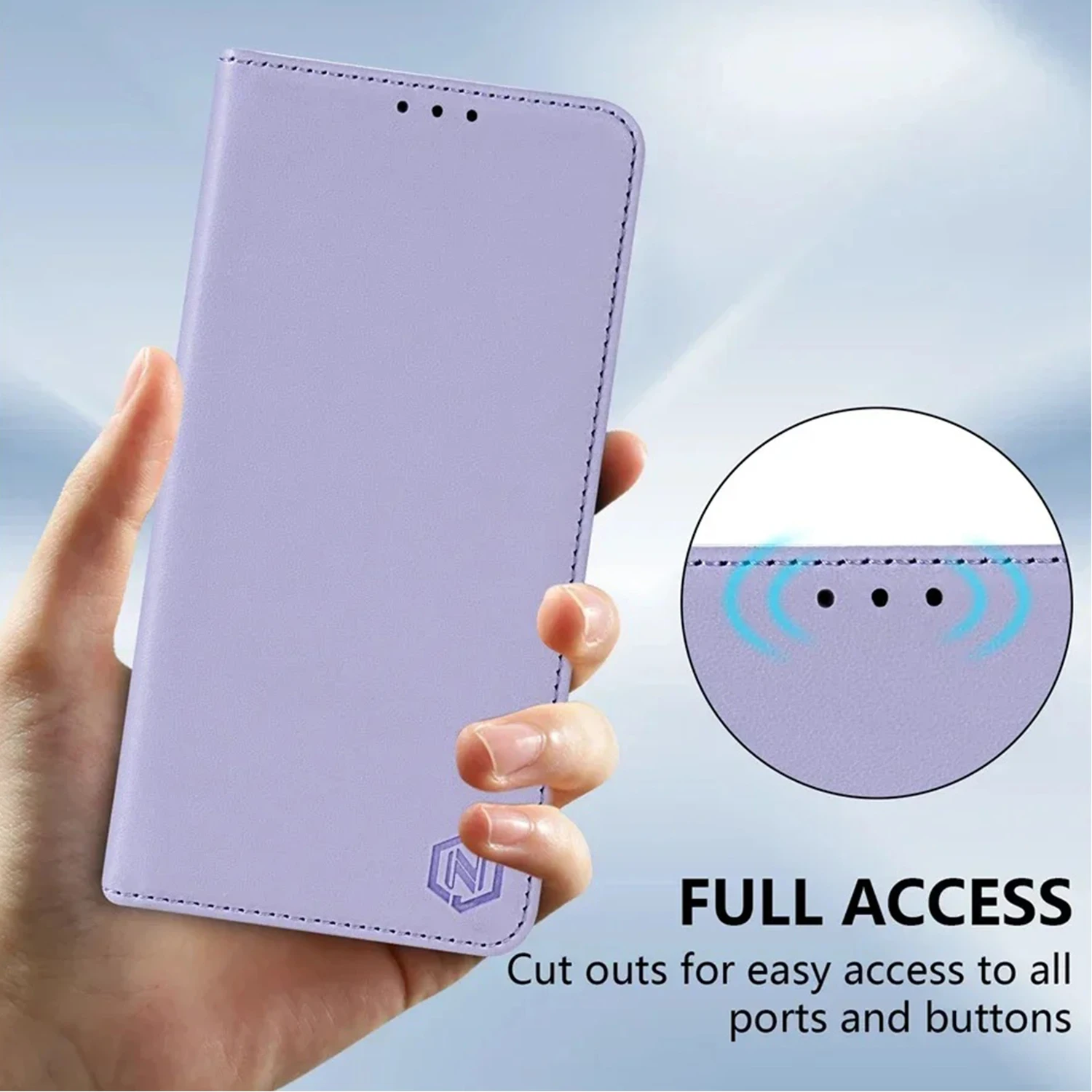Wallet Skin Magnetic Card Slot Leather Phone Flip Case