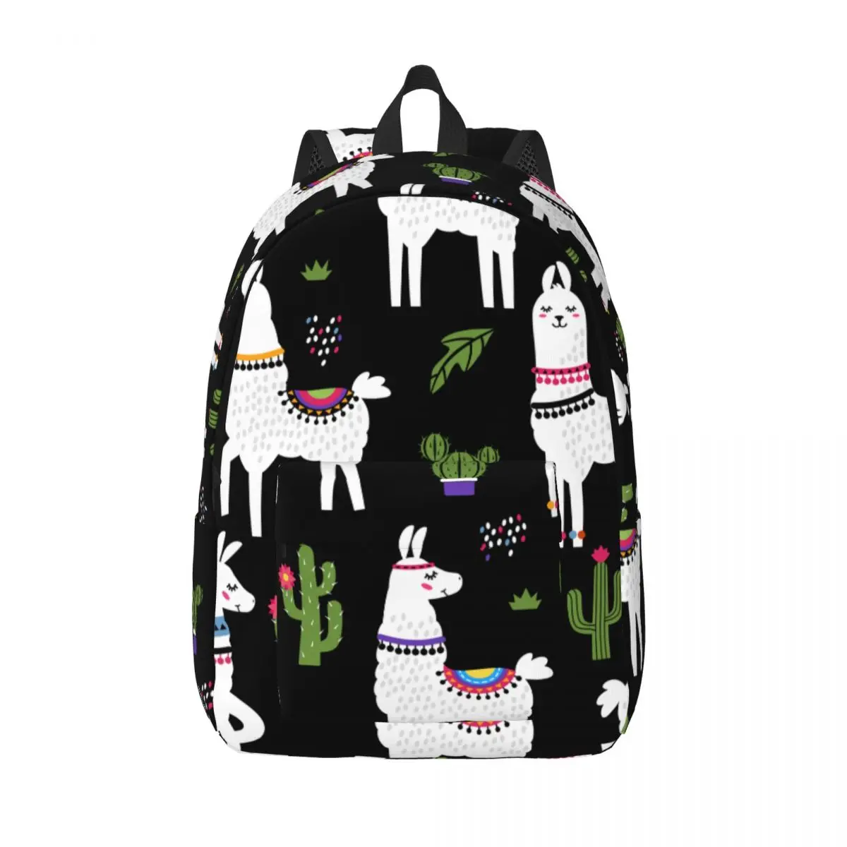 

Student Bag Alpaca Llama And Cactus Backpack Parent-child Lightweight Backpack Couple Laptop Bag