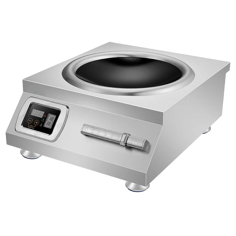 Concave Furnace Magnetron 5000W High Power Wide Cooking Stove Electric Wok Range Kitchen Station Commercial Induction Cooker