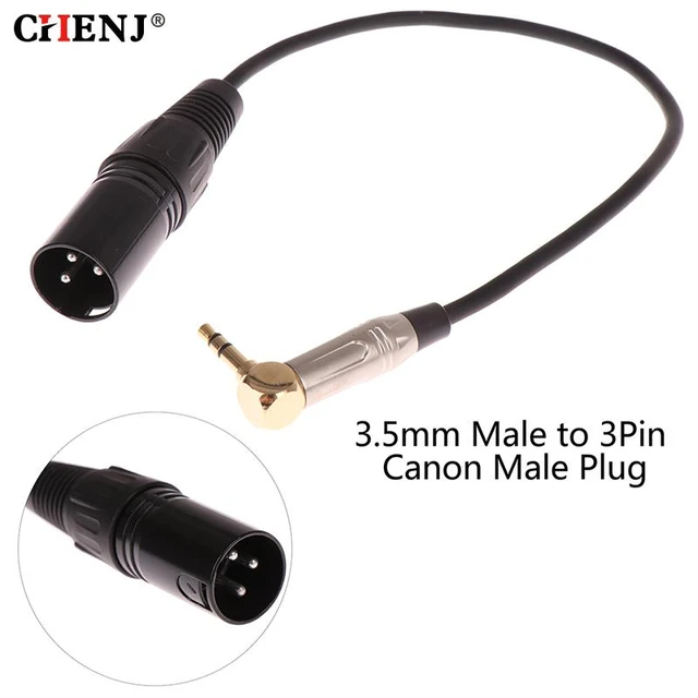 3.5mm 90 Trs Xlr Male Cable, Xlr Elbow Jack Adapter