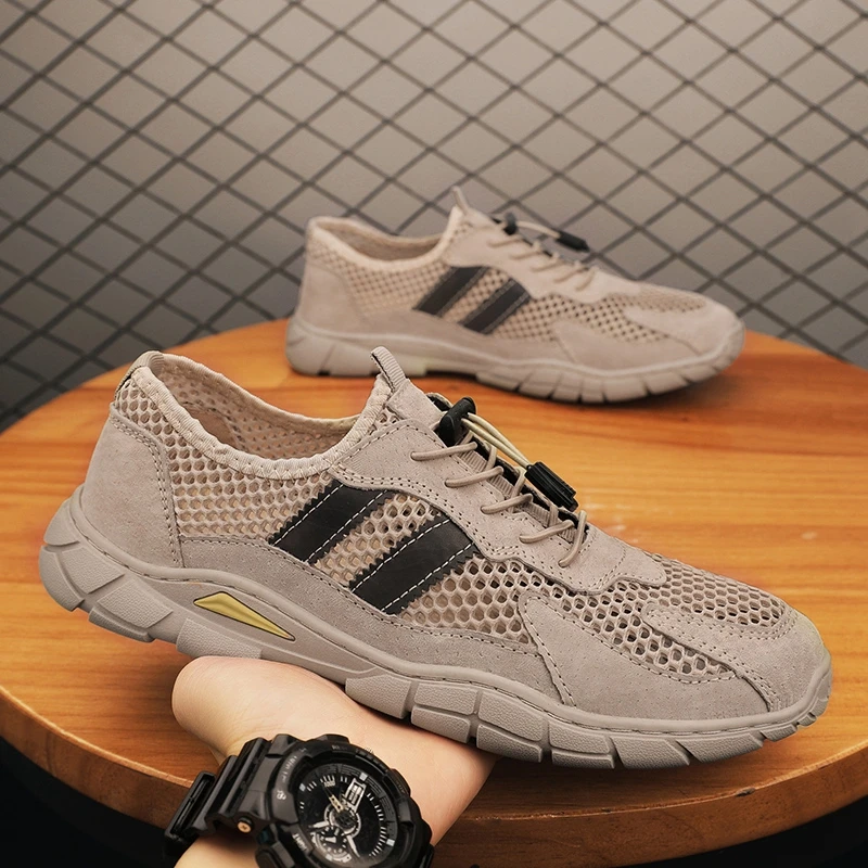 

Men's Shoes Breathable Mesh Shoes Lightweight Large Outdoor Beach Sandals 2023 One Foot Casual Shoes Durable Sports Shoes