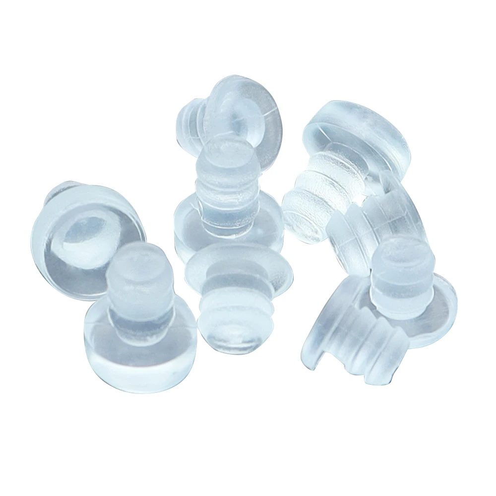 100/50/20/10Pcs Clear Rubber Embedded Furniture Bumper Table Chair Leg Feet Bottom Glide Slide Pad Floor Protector Shockproof Furniture gliders furniture foot mats chair leg protector furniture foot protector furniture leg pads furniture leg caps rubber furniture feet pads furniture feet
