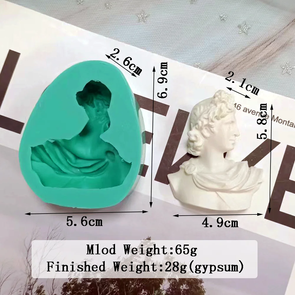 David Göttin Gelehrte Statue Kerzenform Handwerk Dekoration Werkzeug Aromatherapie Gips Epoxidharz Einfacher Stil Silikonform – Detail 8