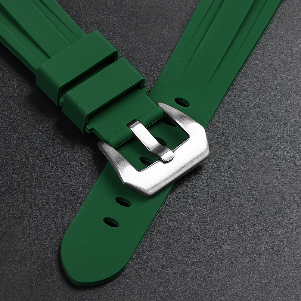 Silicone Quick Release Sport Watchband - Versatile Rubber Strap in Multiple Sizes