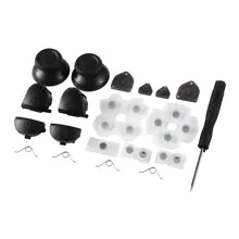 

20pc Sets Handle Repair Parts Conductive Rubber Pad + Button + Spring + Screwdriver + Joystick Cap For PS4