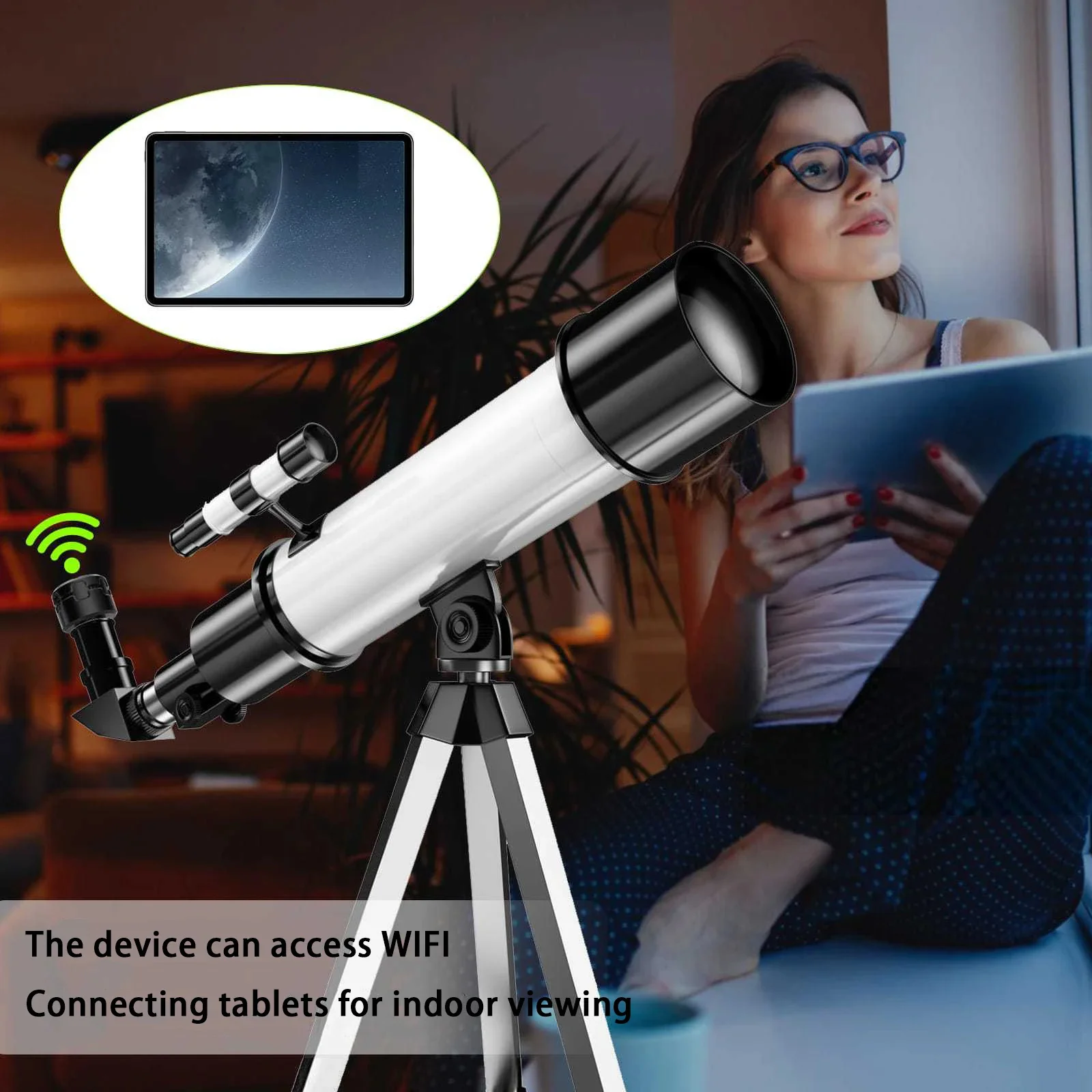 Smart Telescope WIFI High-definition Electronic Eyepiece 5-megapixel Full-color Bird Watching Mirror For Mobile Viewing