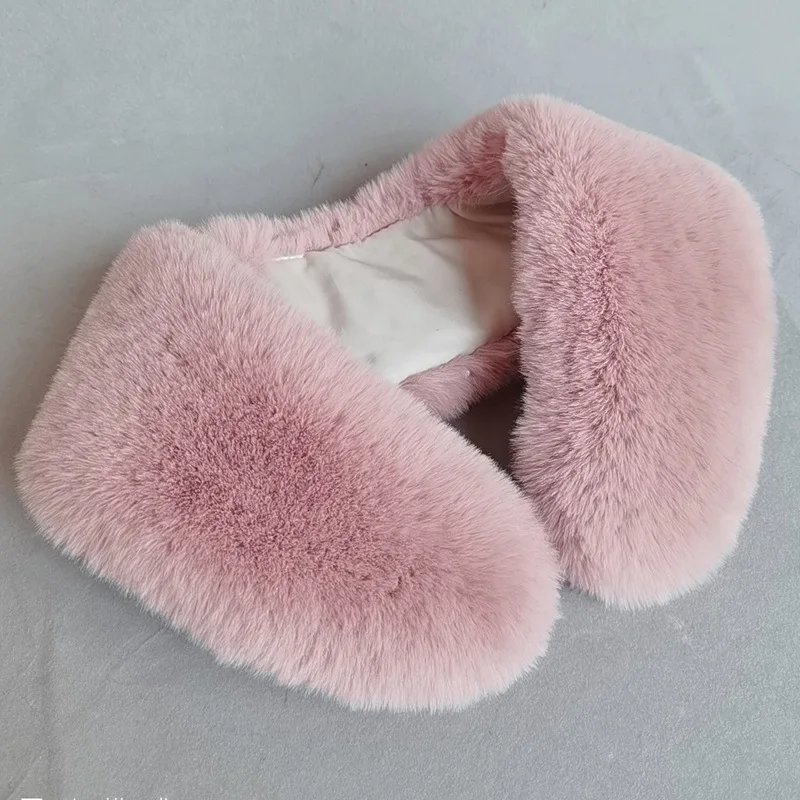 55 cm Herbst und winter nachahmung reparatur kaninchen pelz kragen künstliche pelz schal frauen nachahmung pelz schal gefälschte kragen kragen – Detail 11