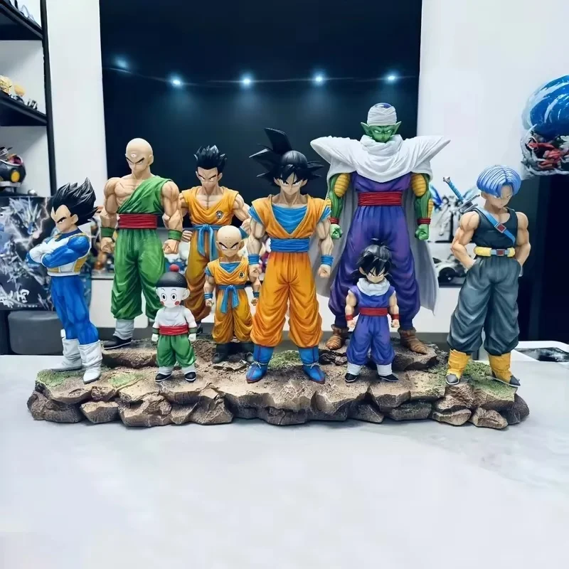 9pcs/Set Dragon Ball Z Infinite Z Warrior Set Gk Figures Goku Gohan Vegeta Piccolo Torankusu Trendy Toy Model Decoration Gift