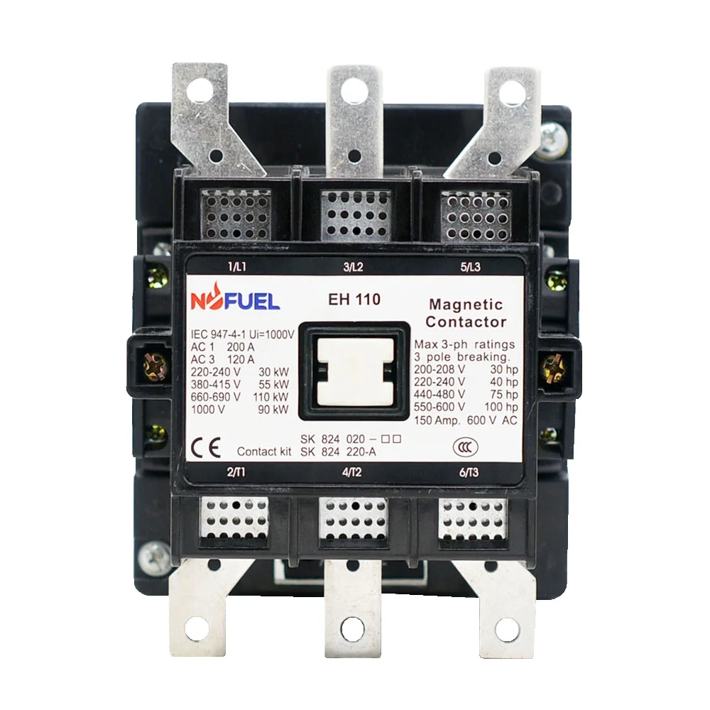 

EH110-30 NOFUEL electrical contactor EH types EH-110-30-11 ASES EH Power Contactors AA=24V AK=240V AS=480V