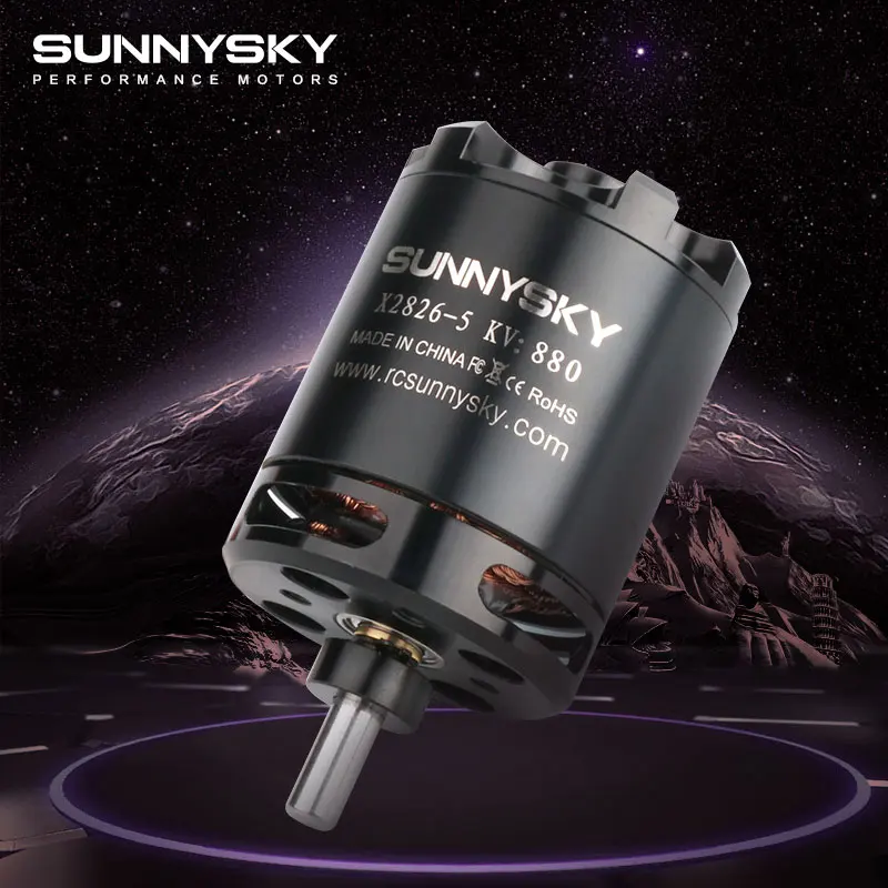 SunnySky X2826 KV550/KV740/KV880/KV1080 Brushless Motors for RC Drone 40E 3D Fixed Wing Glider Airplane Helicopter thumbnail 6