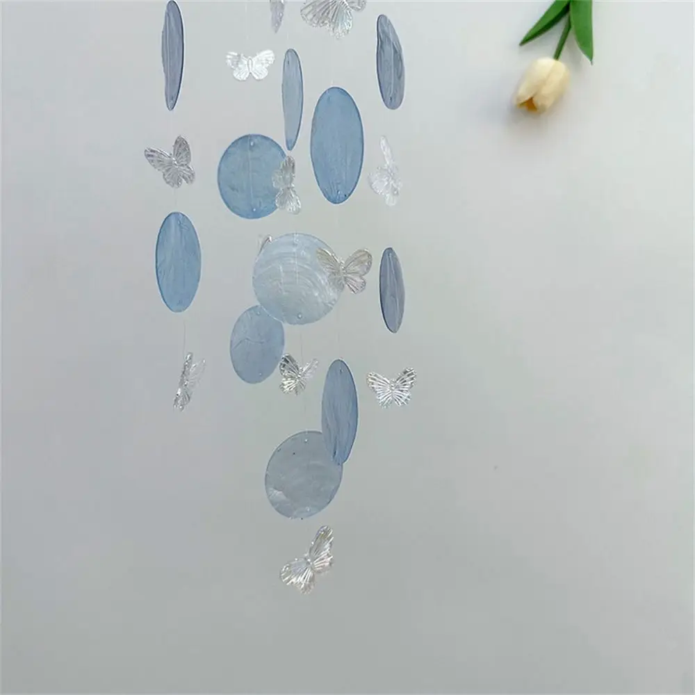 Cute Handmade Rainbow Shell Wind Chimes Hanging Home Decor Outdoor Windchimes Seashell Wind Chimes Outside
