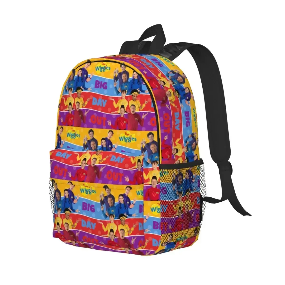 The Wiggles Tv Show Music Band Zaino per studenti, ragazzi, ragazze, borsa per libri, borsa da scuola per bambini, borse a tracolla per computer, per uomini e donne